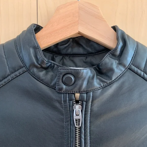 ZARA Boys Faux Leather Jacket Size 11-12 - Picture 3 of 9